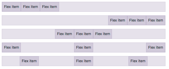 bootstrap .justify-content